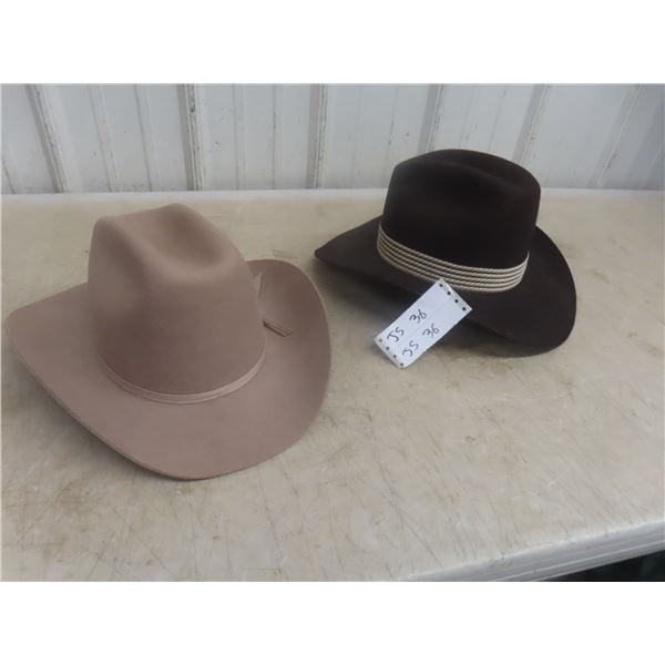 2x Biltmore 7 1/4 Cowboy Felt Hats 