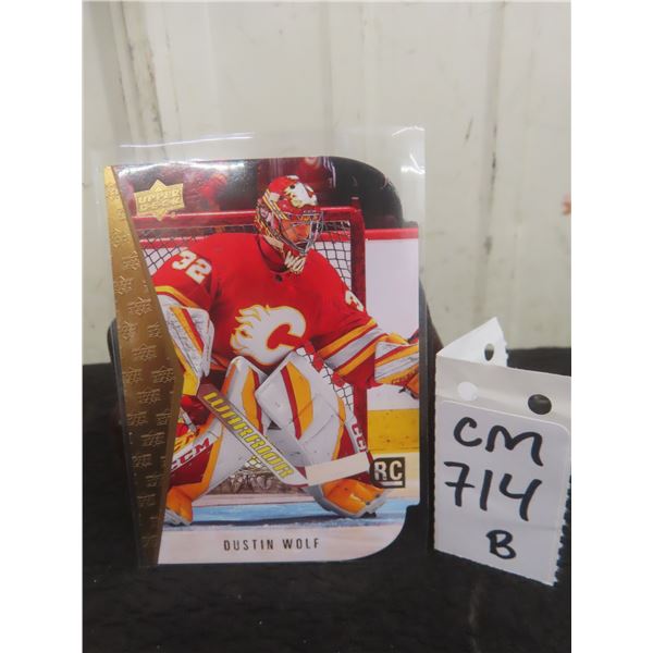 Dustin Wolf Calgary Flames Die Cut Rookie Card
