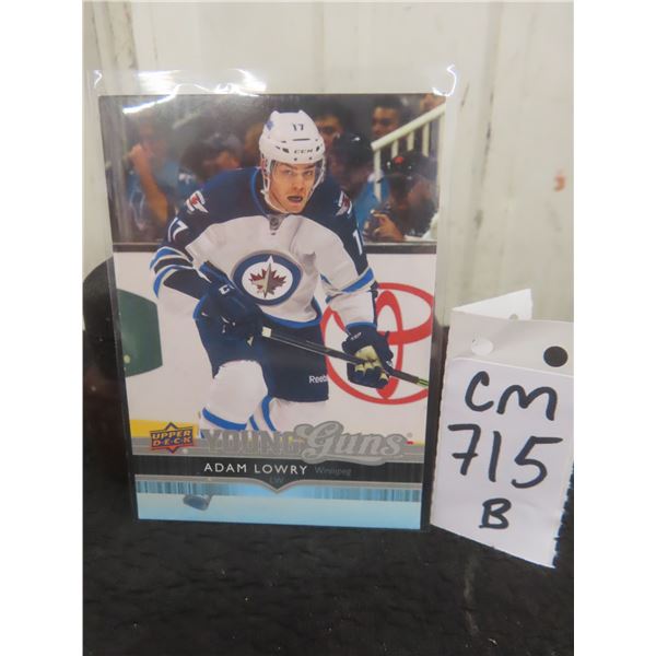 Adam Lowry Winnipeg Jets Young Guns Card