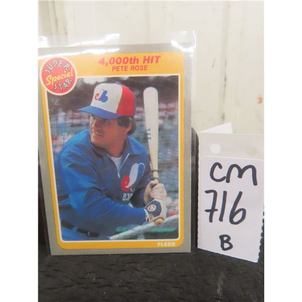 Pete Rose Montreal Expos Baseball Card