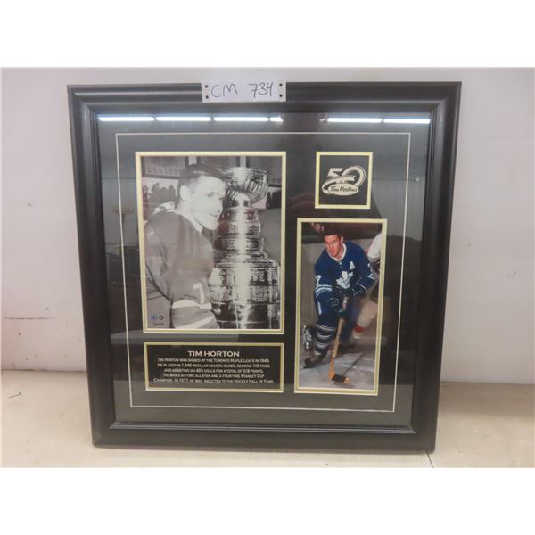 Framed Tim Horton Toronto Maple Leafs