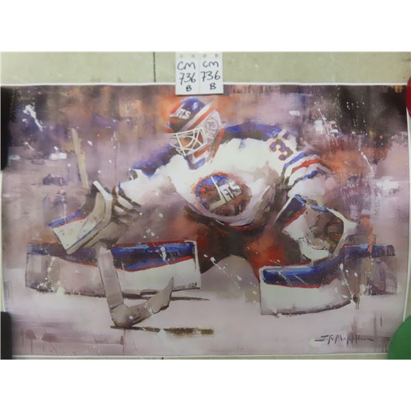 Conner Hellebyck Winnipeg Jets Canvas Art