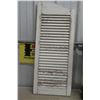 Image 2 : Painted Shutter 36x15" Yard Sign Carved Leg 23" High 