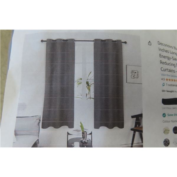 X2 Deconovo Black Out Curtains