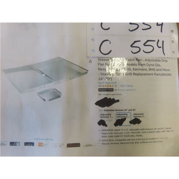 Grease Tray with Catch Pan