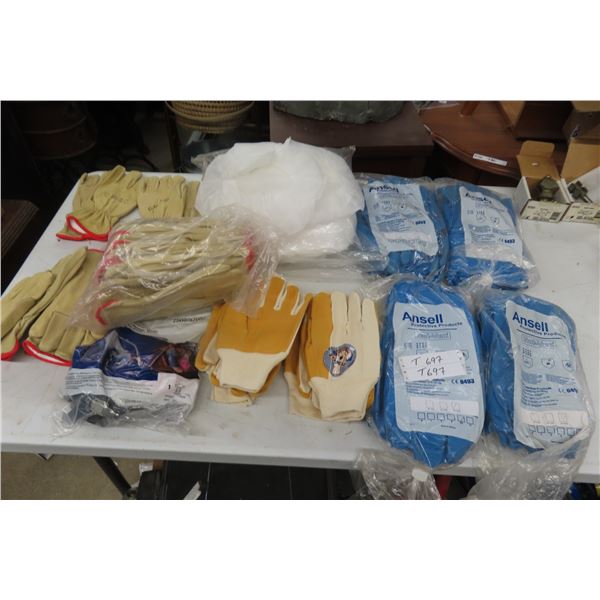New Works, Rubber Gloves, Hair Nets, Half Face Mask