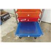Image 2 : Metal Rolling Cart With 10 Plastic Drawers 38x15x13