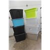 Image 2 : 8 Plastic Totes with Lids