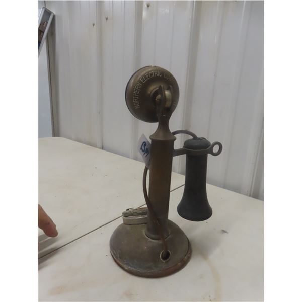 Candle Stick Telephone Brass- Needs Cleaning 