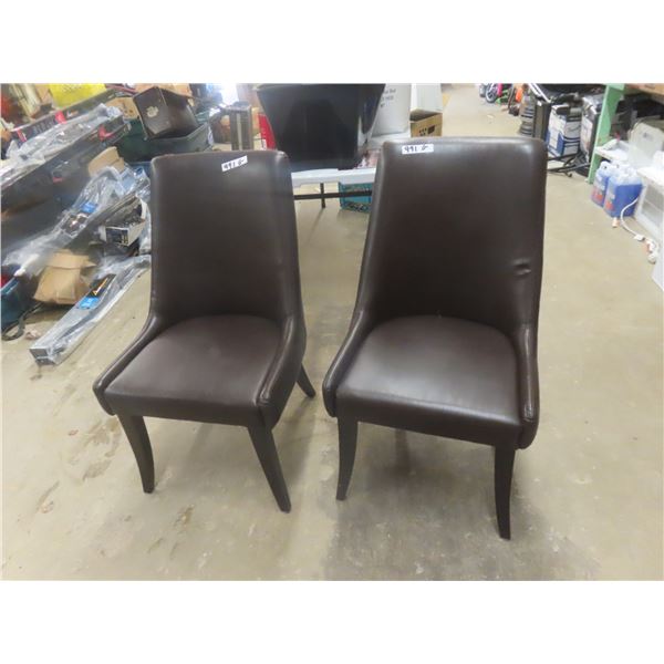 2 Vinyl Upholstered Chairs