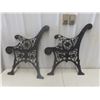 Image 1 : Set of 2 Cast Bench Ends