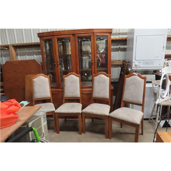 Dining Room Suite: Oak China Cabinet 2 Piece