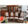 Image 1 : Dining Room Suite: Oak China Cabinet 2 Piece