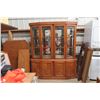 Image 2 : Dining Room Suite: Oak China Cabinet 2 Piece