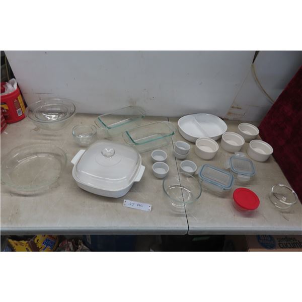 Pyrex Loaf Pans, Pie Plates, Mixing Bowls, Corningware 