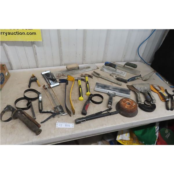 Hand Tools: Hammer, Chisel, Wrenching Bars, Trowels,