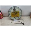 Image 1 : Vintage Marshell Wells Paints Electric Clock 15" Diameter, Crack On Face 