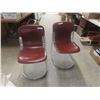 Image 1 : 2 Chrome Leg Chairs Leather/ Leather Style 