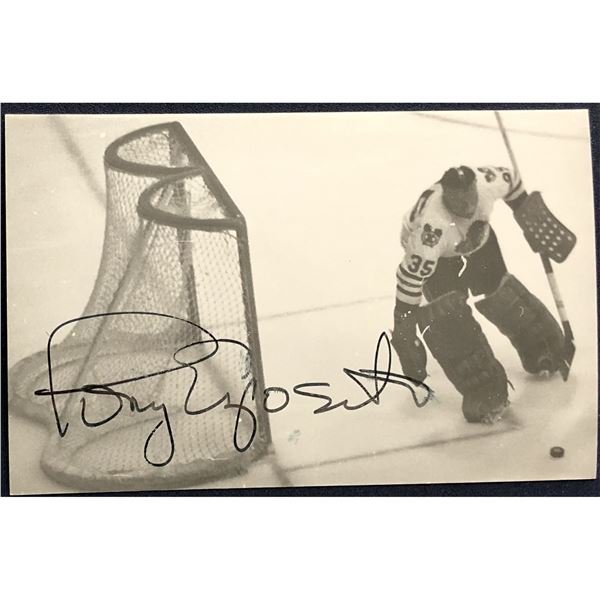 TONY ESPOSITO (HOF) J.D. McCARTHY SIGNED POSTCARD