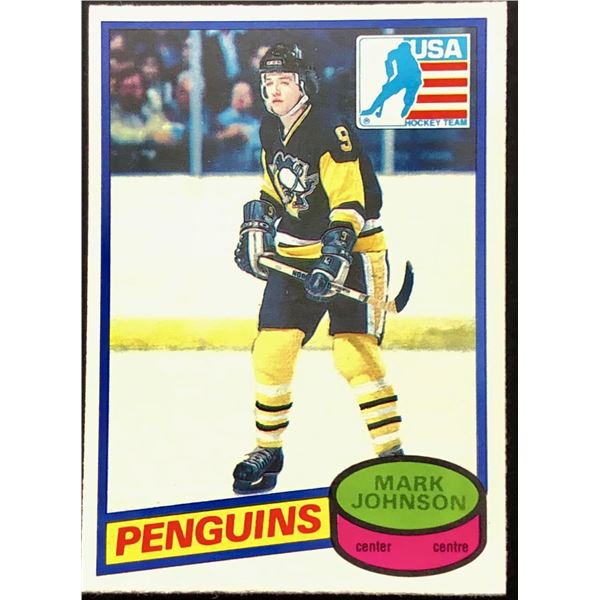 1980-81 O-PEE-CHEE MARK JOHNSON ROOKIE CARD