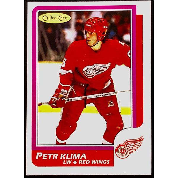 1986-87 O-PEE-CHEE PETR KLIMA ROOKIE CARD