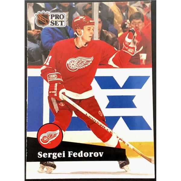 1991-92 PRO SET SERGEI FEDEROV (HOF) ROOKIE CARD