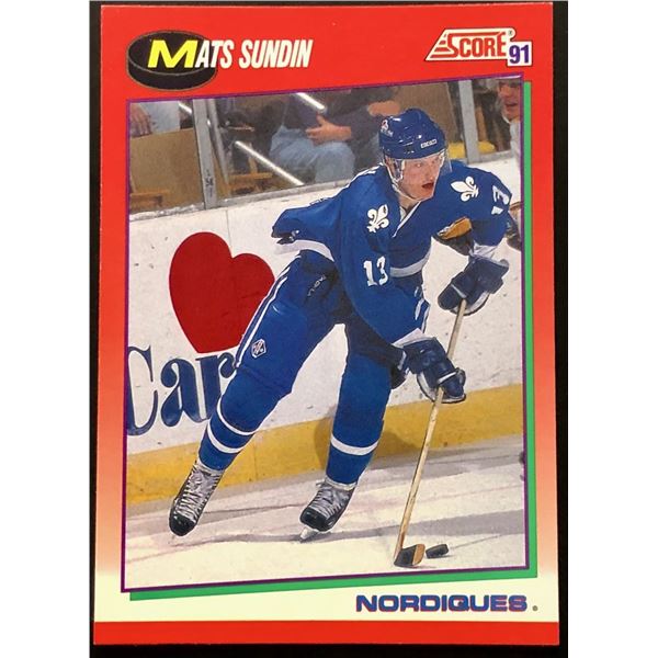 1991-92 SCORE MATS SUNDIN (HOF) ROOKIE CARD
