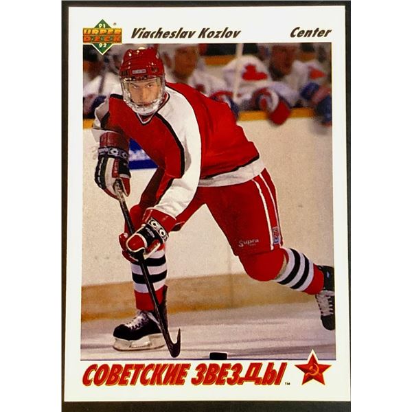 1991-92 UPPER DECK VYACHESLAV KOZLOV ROOKIE CARD