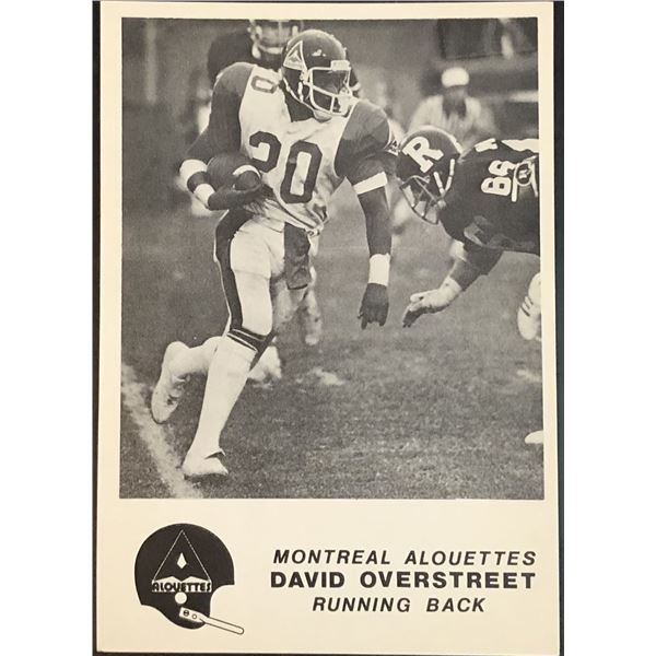 1981 JOGO CFL DAVID OVERSTREET