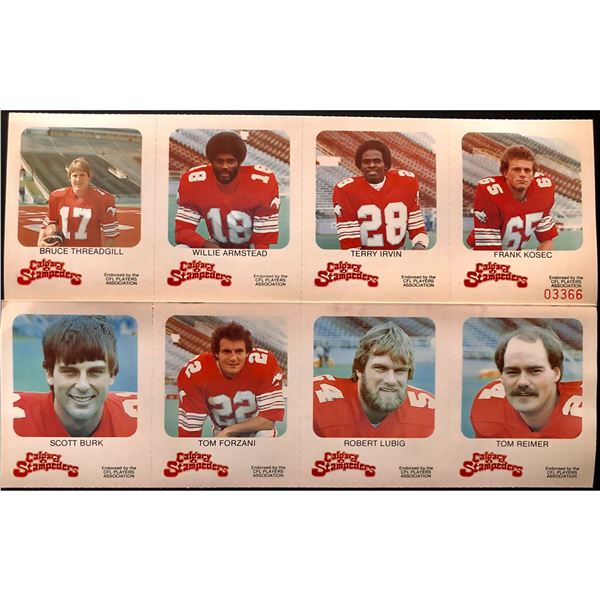 1981 RED ROOSTER CALGARY STAMPEDERS SET