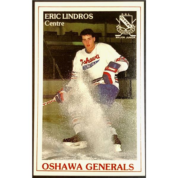 1989-90 ERIC LINDROS (HOF) JUNIOR HOCKEY POLICE CARD