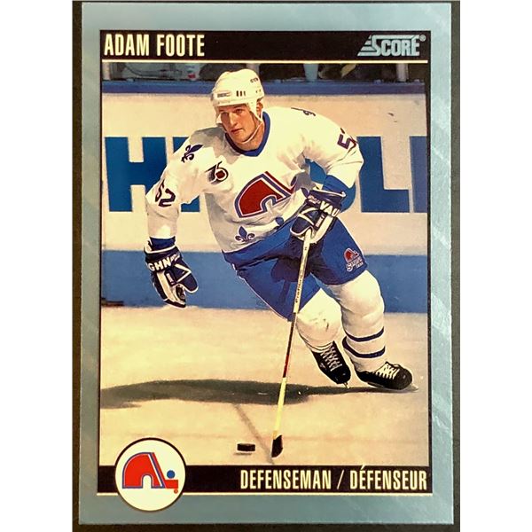 1992-93 SCORE ADAM FOOTE ROOKIE CARD