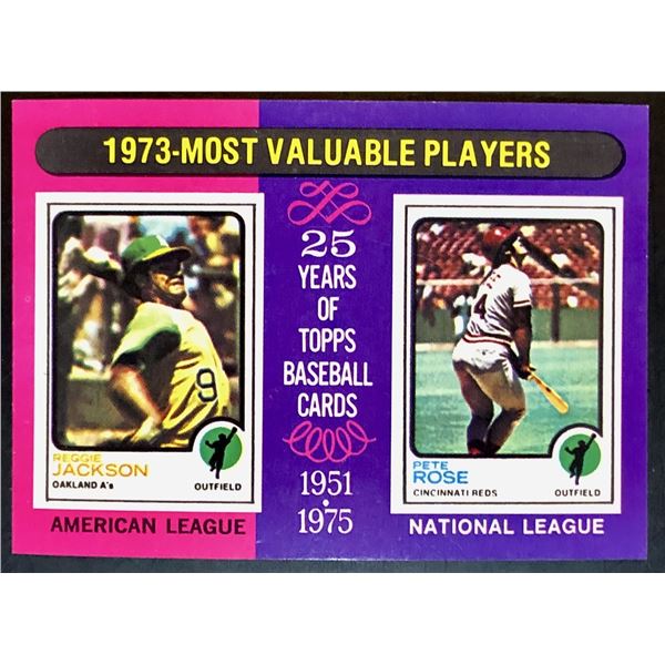 1975 TOPPS MINI REGGIE JACKSON / PETE ROSE (HOF)