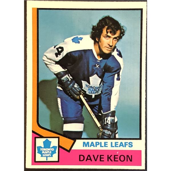 1974-75 O-PEE-CHEE DAVE KEON (HOF)