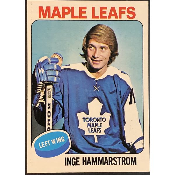 1975-76 NHL TOPPS INGE HAMMARSTROM