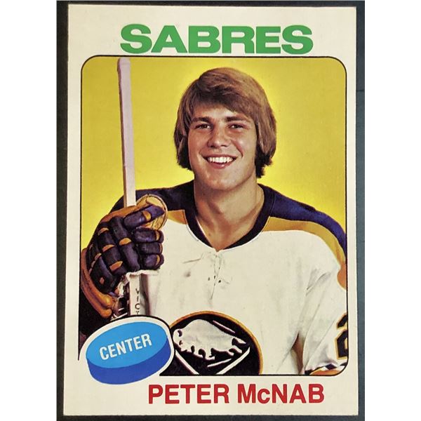 1975-76 NHL TOPPS PETER McNAB ROOKIE CARD