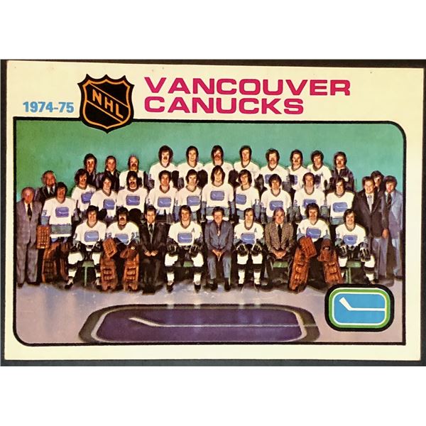 1975-76 NHL TOPPS VANCOUVER CANUCKS