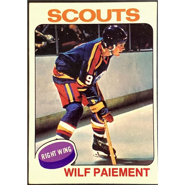 1975-76 NHL TOPPS WILF PAIEMENT ROOKIE CARD