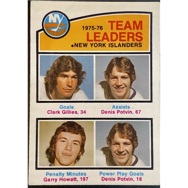 1976-77 NHL O-PEE-CHEE DENIS POTVIN / CLARK GILLIES (HOF)
