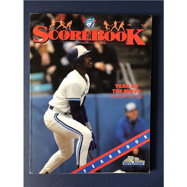 1989 TORONTO BLUE JAYS SCOREBOOK - FRED McGRIFF (HOF) cover