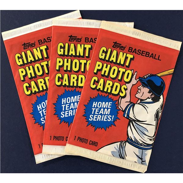 1981 TOPPS GIANT PHOTO CARD PACKS (3)