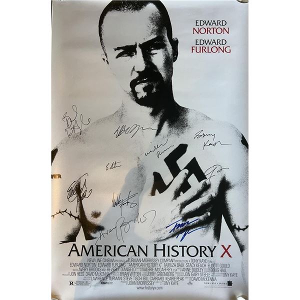 American History X cast signed movie poster