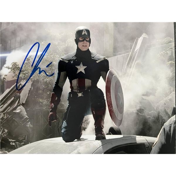 Captain America Chris Evans signed photo