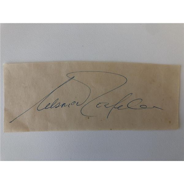 Nelson  Rockefeller signature cut