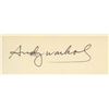 Image 1 : Artist Andy Warhol original signature
