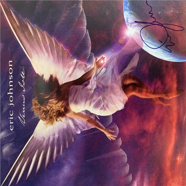 Eric Johnson Venus Isle signed album flat. GFA Authenticated