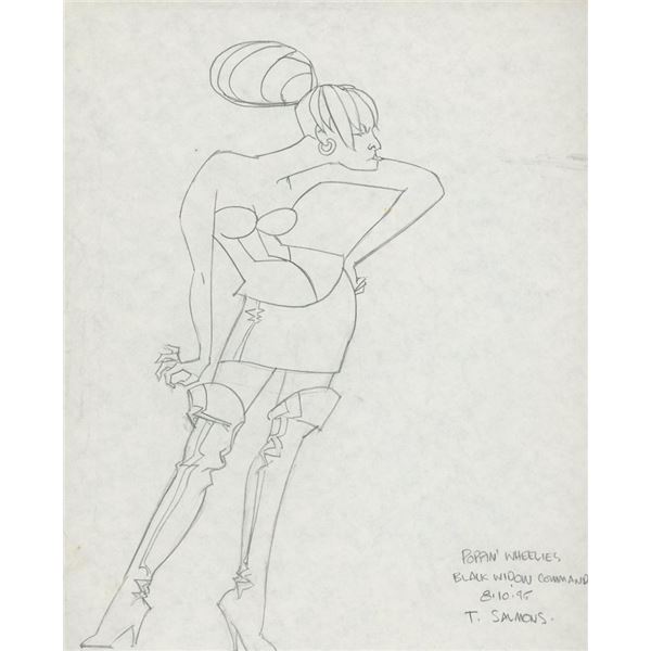 Marvel Artist Tony Salmons original signed sketch