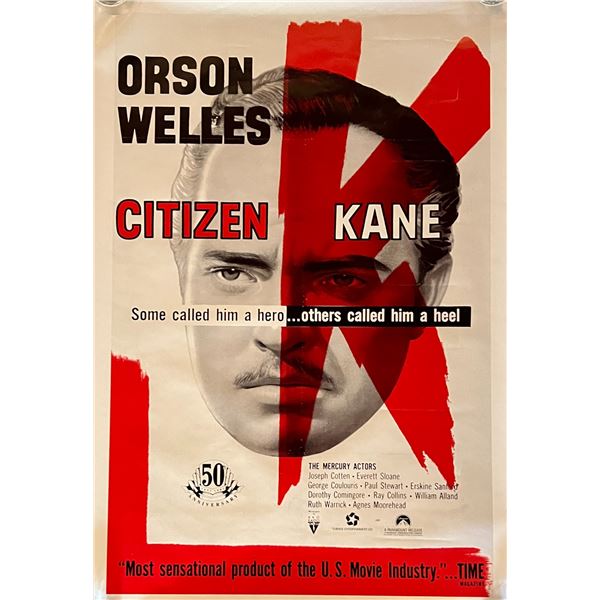 Citizen Kane 50th Anniversary 1991 Re-Release Original Movie Poster