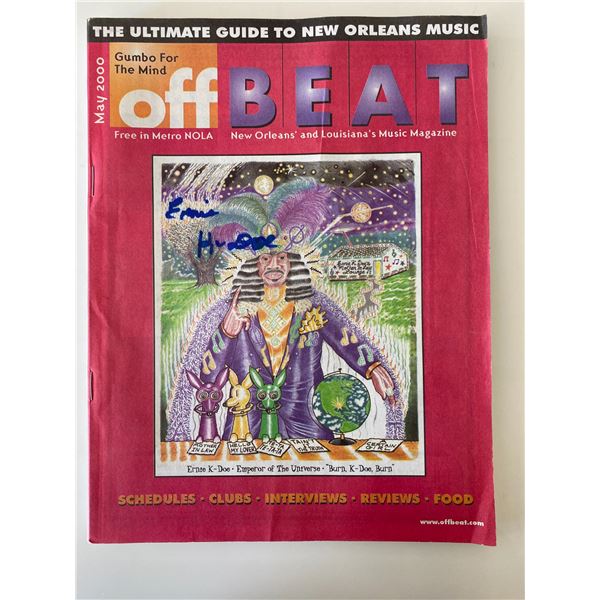 Ernie K-Doe signed magazine