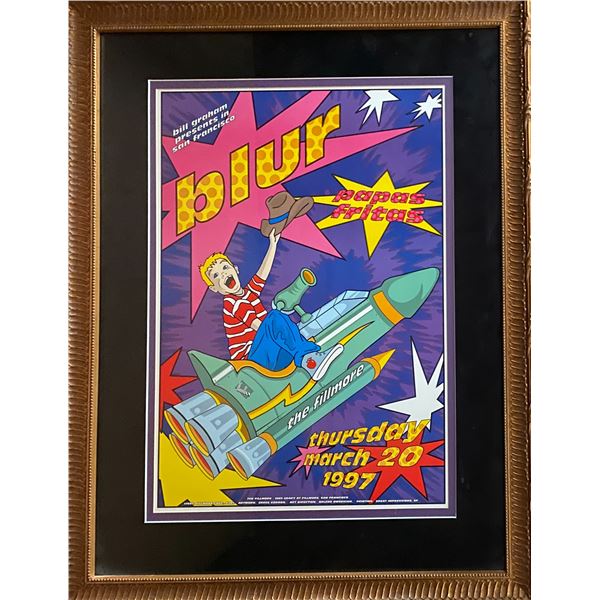 Blur 1997 Fillmore concert poster